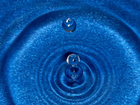 blue water and drop