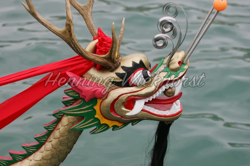 Decorated Chinese dragon head - Henning Wiekhorst