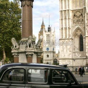 London (72) – Taxi mit Westminster Abbey und Big Ben - Henning Wiekhorst
