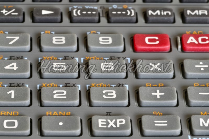 Set of buttons with numbers on calculator - Henning Wiekhorst