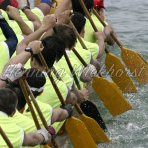 The paddle crew of a dragon boat - Henning Wiekhorst