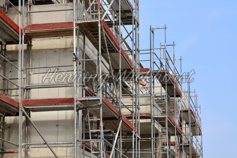 scaffolding of a house under construction - Henning Wiekhorst